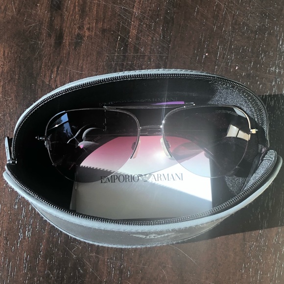 Emporio Armani Purple Aviator Sunglasses - Picture 3 of 8
